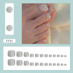 24 tk. Nail Art Piece Nail Piece Plahvatusohtlik v&auml;lklamp, kantav k&uuml;&uuml;nte eemaldatav varbak&uuml;&uuml;nte t&uuml;kk Euroopa ja Ameerika jalak&uuml;&uuml;net&uuml;kk Peen v&auml;lkk&uuml;&uuml;nte plaaster