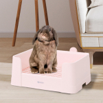 Rabbit Pad Holder Cute Easy to Clean Pet Bedpan for Pets Puppy Small Animals valge