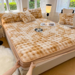 Pehme Soe Pl&uuml;&uuml;sist Kummiga Voodilina A-klassi K&uuml;&uuml;likupl&uuml;&uuml;sist Madratsikaitse Talvine Kahekohalise Voodi Voodipesu 90X200CM Only a Sheet