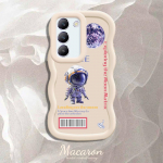 V&auml;rvitud muster Big Wave Edge pehme silikoon materjal Macaron telefoni &uuml;mbris p&otilde;rutuskindel kaitsev kummist korpus OnePlus Vivo Motorola Moto jaoks Vivo Y78 5G must
