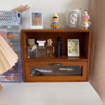 Zakka t&auml;ispuidust lauasahtlitega hoiukast kontorile ja kosmeetikale transparent acrylic pruun