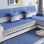 Nelja hooaja universaalne harjatud diivanir&auml;tik, pehme libisemisvastane diivani kate 1/2/3/4 istmega L-kujulised sektsioonkatted elutuppa 70x70