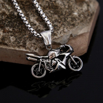 Roostevaba terasest kaelakee mehelik isiksus retro mootorratta ripats vedur tuul kampsunikett