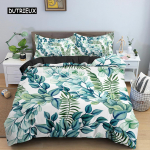 Troopiline palmilehe tekikott V&auml;rviliste lehtedega tekkikott Komplekt Vihmamets Džungli Taim Voodikatted Naistele Meestele Lastele Teismelistele EU single(135x200cm)