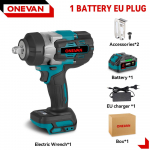 ONEVAN 2800N.M 2800W harjadeta elektriline l&ouml;&ouml;kmutriv&otilde;ti 1/2-tolline juhtmeta l&ouml;&ouml;kv&otilde;ti kruvikeeraja t&ouml;&ouml;riist Makita 18V aku jaoks 1 Battery Set A
