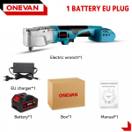 ONEVAN Harjadeta elektriline p&otilde;rkv&otilde;ti 1/2'' 1000 NM eemaldamiskruvi mutter 4800 p/min autoremondi elektrit&ouml;&ouml;riist Makita 18 V aku jaoks 1 Battery EU Plug