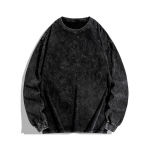 200G puuvillased pikad varrukad avarad &uuml;mara kaelaga pestud puuvillased High Street T-s&auml;rgid meeste vintage vabaaja Simpie t&auml;navar&otilde;ivaste top L lahe must v&auml;rv