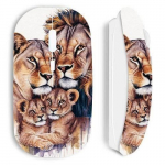 Souris - Maniacase - Lion et b&eacute;b&eacute;s - Sans Fil - Design - Ergonomie - Confort