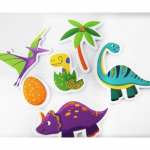 30 Autocollants - Mousse EVA - Dinosaures - Paillettes