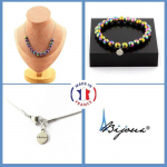 Pierres et Min&eacute;raux. Parure bijoux Bracelet Collier 15 Perles H&eacute;matite multicolore 8 mm. Taille personnalisable.