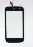 Vitre &eacute;cran tactile noir + adh&eacute;sif pr&eacute;-install&eacute; pour Wiko Cink Iggy