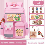 Kapiibara Suure mahutavusega kerge seljakott 1.-6. klassidele: Mustuskindel ja armas poistele ja t&uuml;drukutele large