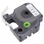 Sildilindi lint DYMO jaoks D1 tr&uuml;kipaberi jaoks(12mm must l&auml;bipaistval taustal 45010)