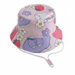 Lastele m&otilde;eldud puuvillane kalurim&uuml;ts koos reguleeritava rihmaga Multifilmid Loomad Puuviljad P&auml;ikesekaitse Hingav suvine rannam&uuml;ts poistele T&uuml;drukutele 1-3Y