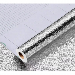 &Otilde;li- ja tulekindel k&otilde;rge temperatuuriga kapp veekindel ja niiskuskindel isekleepuv tapeet, foolium, alumiiniumfooliumpaber 80cm x 1000cm metallik h&otilde;bedane v&auml;rv