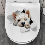 Creative Realistic Cute Cat Vision 3D WC kleebis L&otilde;bus Loomade Vannitoa WC kaane Decor Isekleepuv PVC Veekindel maal