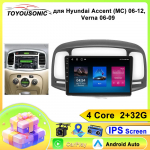 FM DSP autoraadio Hyundai Accent 3 2006 - 2011 jaoks Multimeedia videopleier Navigatsioon GPS WIFI Android Auto Carplay Bluetooth 4Core 2+32G