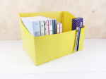 &Uuml;li&otilde;pilase kirjutuslaua organiseerija: Kokkupandav riidest raamatu- ja ajakirjade hoiukast 32.5*22.6*22.4 kollane