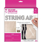 Tableau Neutre String Art en bois brut 22cm - Graine cr&eacute;ative Marron