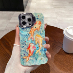 Luksuslik moodne v&auml;lkpulber-objektiivikile Koi Diamond telefoni&uuml;mbris iPhone 16 Pro Max 15 14 Plus 13 12 11 Invisible Stand t&auml;iskaanega kaitsekate iPhone 16 Pro Max