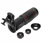 4-&uuml;hes telefoni kaamera objektiivi komplekt 18X teleobjektiiv kalasilm makro lainurkobjektiiv nutitelefoni tahvelarvuti jaoks