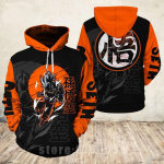 Uued Dragon Ball Z Goku kapuutsid DBZ 3D tr&uuml;kitud kapuutsiga dressipluus Meeste tr&uuml;kitud lahtine pullover kapuuts XL