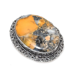 Maligano Jasper Handmade 925 Sterling Silver Jewelry Ring Size 7.5 v9d32