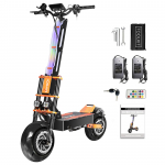 TOURSOR X8Pro T&auml;iskasvanute Kokkupandav Elektriline T&otilde;ukeratas 4000W Kahemootoriline E-T&otilde;ukeratas 60V38.8AH Aku 13-tollised Rehvid Maastiku E-T&otilde;ukeratas oranž/must