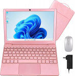 Mini S&uuml;learvuti 10,1-tolline 8 GB RAM 128 GB SSD, IPS-ekraan Intel Celeron N4020 protsessoriga Kerge ja v&otilde;imas Windows 11 operatsioonis&uuml;steemiga V&auml;ike arvuti 10.1 roosa