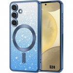 Coque pour samsung galaxy s24 - booling - avec cercle magn&eacute;tique film cam&eacute;ra - bleu