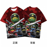 2025 MINISO Ninjago T-s&auml;rk Joonisfilm Anime Tr&uuml;kk Poiste ja T&uuml;drukute T-s&auml;rk Suvel Uus Stiil T&auml;navutrendid Laste R&otilde;ivad L&uuml;hikeste Varrukatega 120 must