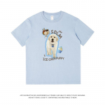 Suvine Naiste L&uuml;hikeste Varrukatega T-s&auml;rk Mustriga Tr&uuml;kk Mood Vabaaja &Uuml;mar Kaelus Mugav Naiste L&uuml;hikeste Varrukatega T-s&auml;rk 5XL helesinine v&auml;rv