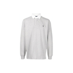 Polo Ralph Lauren SS22 V&auml;rviplokiga logoga tikandiga pooln&ouml;&ouml;biga pikkade varrukatega polos&auml;rk Meeste &uuml;laosad Hall 710717115-019 S white