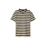 Polo Ralph Lauren SS22 Triibuline &Uuml;mmarguse Kaelusega L&uuml;hikeste Varrukatega T-s&auml;rk Meeste T-s&auml;rgid Kollane 710803479-013 XL