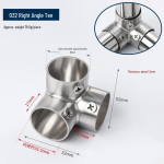 Roostevabast terasest &uuml;mmargune torukonnektor riidepuu ja riiuli &uuml;henduskoht T-liitmik 32 Right-angle Three-way