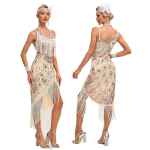 1920ndate vintage litritega kleit Gatsby ballile tutikesega kleit peo banketi tantsukleit helmed XL parkkoor