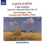 CD CAMILLE SAINT-SA&Euml;NS - MARIA KLIEGEL - T&scaron;ellosonaadid &bull; S&uuml;it t&scaron;ellole ja 8557880 Naxos 2007 Jaapan ObiKlassikaline Kasutatud