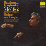 LP plaat HERBERT VON KARAJAN, BERLINER PHILH - Beethoveni s&uuml;mfooniad nr 1 ja 2 MG4001 GRAMMOPHON - Jaapan Obi Klassikaline Kasutatud