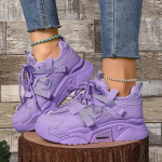 V&otilde;rk naiste paksu tallaga muffin 2025 kevad uued mudelid v&auml;ikese k&otilde;rguse lisandusega vabaaja naiste kingad 35 lavendel