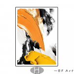 Abstraktne kunst V&auml;rvid Must Kollane Sinine Valge Oranž Kodukaunistus L&otilde;uend Maalimine Seinakunst Plakat Prindib pilte Elutoa seinamaalingud 8X12inch 20x30cm