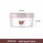 Airtight Food-Grade Jar with Spoon for Cereal, Snacks, Nuts, and Milk Powder.