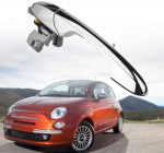 12-20 Fiat 500 jaoks Eesmine Juhipoolne V&auml;lispoolne Kroomitud Uksek&auml;epide Vasak x1