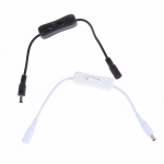 1 tk valgusl&uuml;liti alalisvoolu 12 V emane toitekaabel must valge alalisvoolu pistiku l&uuml;liti must