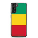 Coque T&eacute;l&eacute;phone &ndash; Samsung &ndash; Galaxy S21 Ultra &ndash; Drapeau Guin&eacute;e &ndash; Souple &ndash; mitmev&auml;rviline
