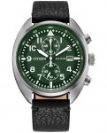 CITIZEN Eco-Drive Kronograaf Safiir Meeste K&auml;ekell CA7041-07X roheline