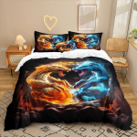 Animatsioonisari 3D digitaaltr&uuml;kk Kolmeosaline voodipesukomplekt Voodilina Tekikott 90 * 200 two-piece set
