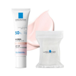 La Roche‑Posay UVIDEA Tooni &uuml;htlustav roosakas s&auml;ra p&auml;ikesekaitsekreem SPF50+ PA++++ &mdash; 30 ml Puuvillapadjad &mdash; 30 tk Komplekt: 1 komplekt