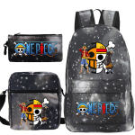 ONE PIECE Luffy Perifeerne &Otilde;pilase Koolikott Kolmeosaline Amazon Populaarne Noorte Seljakott &Otilde;lakott Pinal Three-piece set