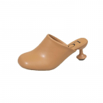 Moodsad Disainerjalatsid Lai Varbaosa Kontsapall Nahast Mules Naistele Elegantne Kinga-Klots Sandaalid Daamide Vabaaja Kontsaga Sandaalid Khaki Punases 35 khaki