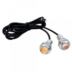 [2 tk pakis] Veekindel suur LED prožektor, kollane, 0,7 V, 0,7 tolli (18 mm) (H&otilde;bedane pesa) 1 pack (2 pieces) kollane